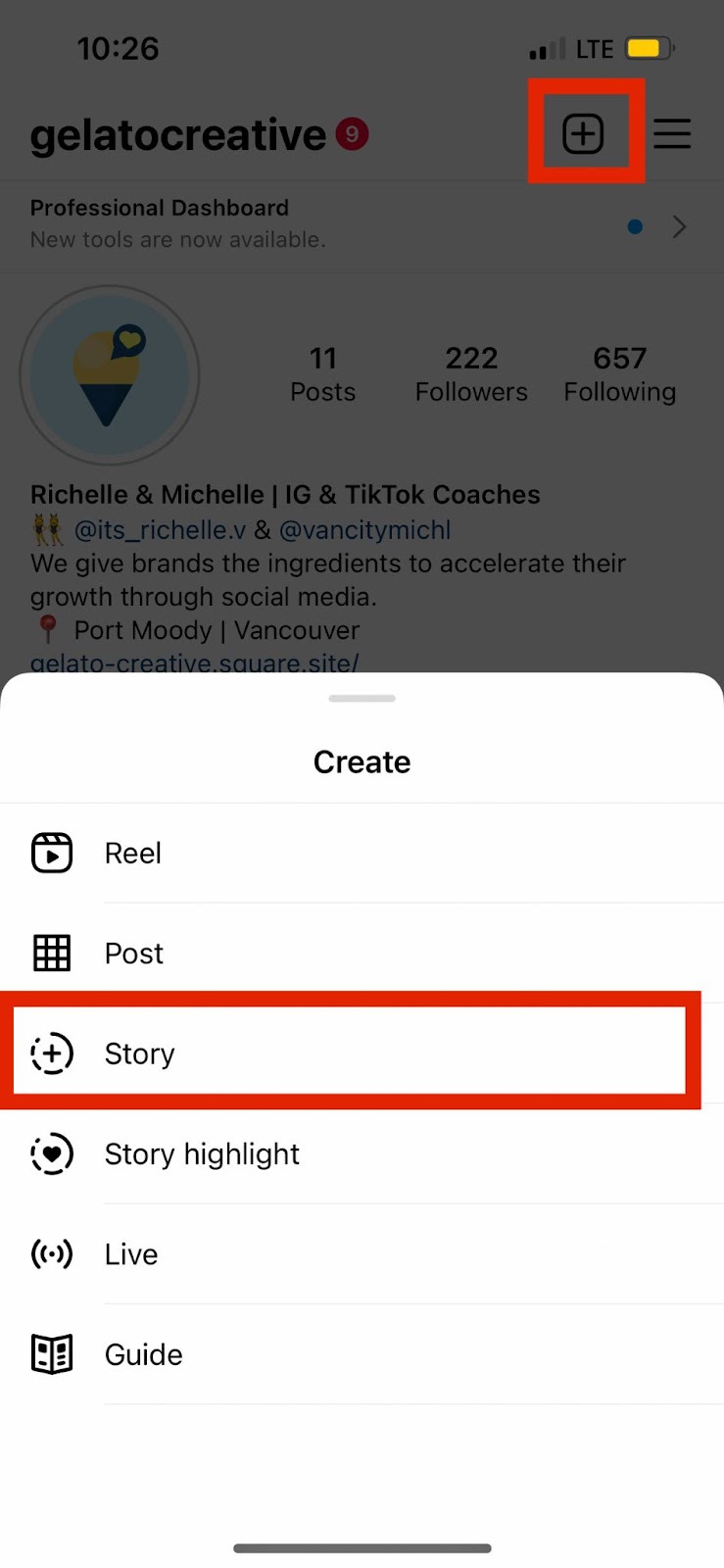 How to create an Instagram Story