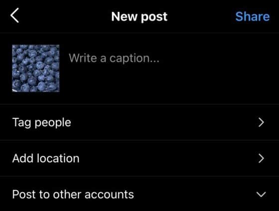 Instagram's add location feature