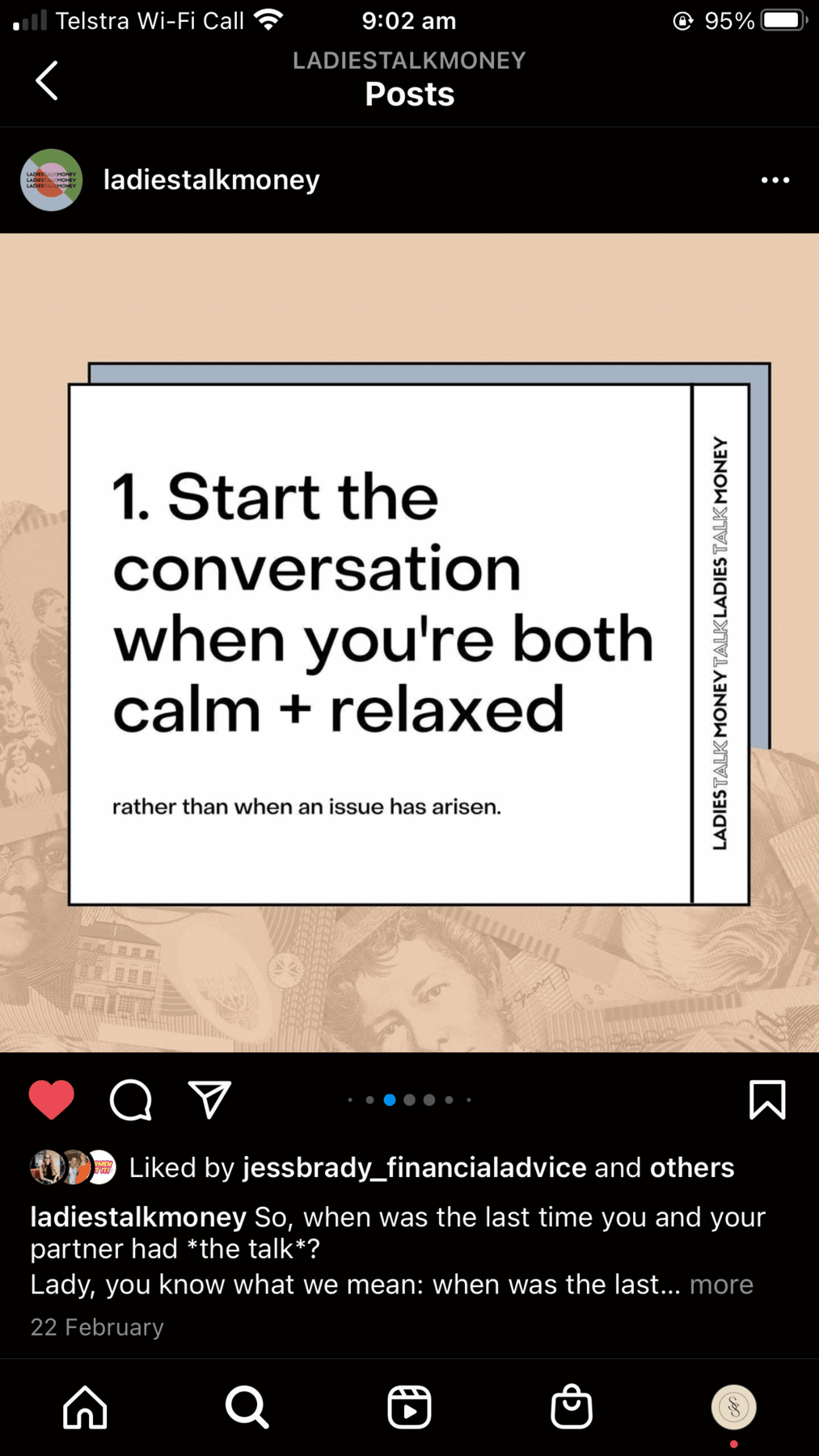 Ladies Talk About money slide 2 advice: start the conversation when you're both relaxed and calm