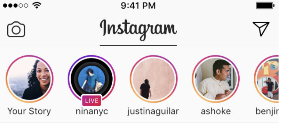 Image showing Instagram live notifications on the social network.